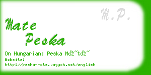 mate peska business card